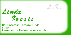 linda kocsis business card